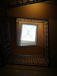 Low angle view of spiral staircase