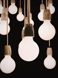 Close-up of illuminated light bulb