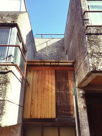 Low angle view of house against clear sky