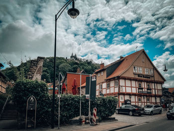 Street light against sky