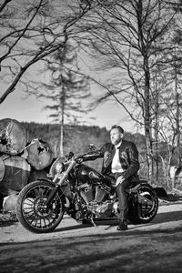 People riding bicycles on road