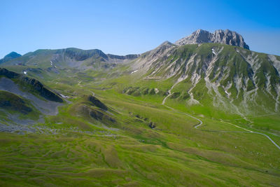 Aerial view of the astronomical observatory of campo imperatore abruzzo