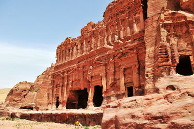 Ruins of ancient temples in petra, jordan