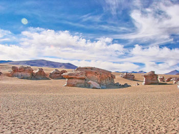 Scenic view of desert against sky