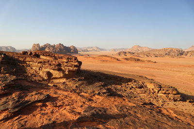 Scenic view of desert against sky