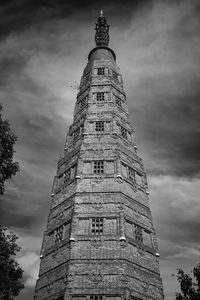 Low angle view of historical building against sky