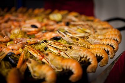 Close-up of cooked shrimps