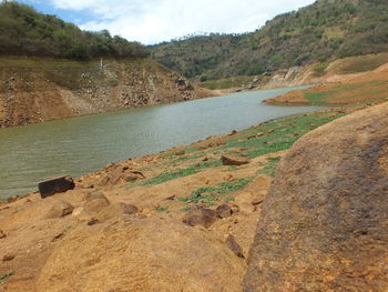 Scenic view of river against sky