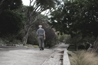 Man standing on road