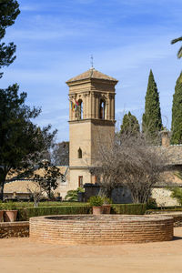 Exterior of historic building against sky