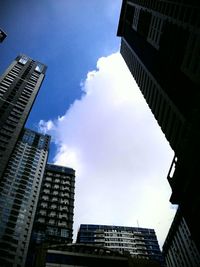 Low angle view of modern building against sky