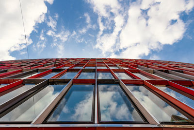 Low angle view of modern building against sky