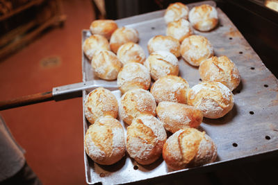 Organic bakery - details of baking bread