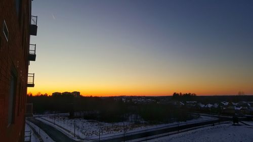 Scenic view of landscape at sunset
