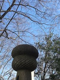 Low angle view of water tower against clear sky