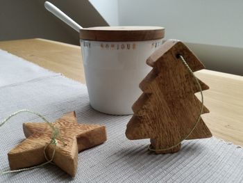 Close-up of cookies on table