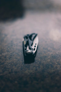 High angle view of eyeglasses on table
