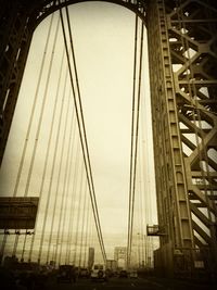 Low angle view of brooklyn bridge