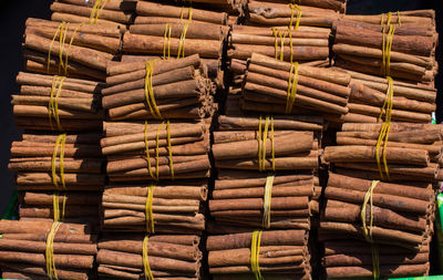 Full frame shot of firewood