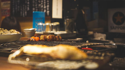 Close-up of food on display at store
