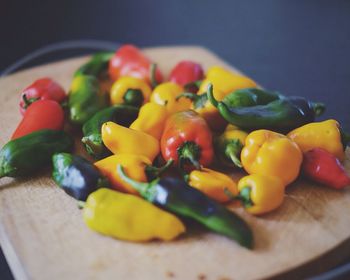 Close-up of served vegetables