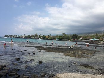 Group of people on beach