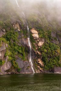 Scenic view of waterfall