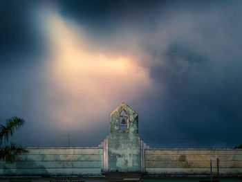 Scenic view of sea against sky at sunset