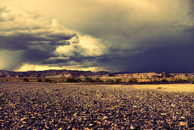 Cloudy sky over landscape