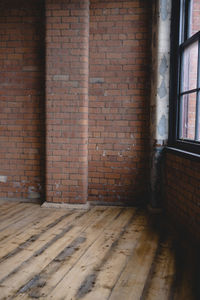 View of wooden wall of house