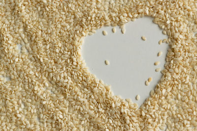 High angle view of bread