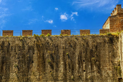 Detail of ancient walls of a medieval city