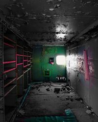 Interior of abandoned building