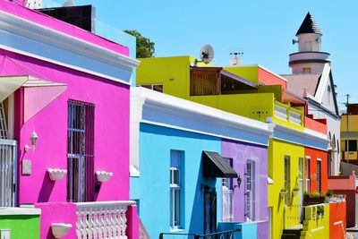 View of multi colored building against sky