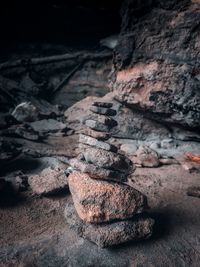 Stack of rocks on rock