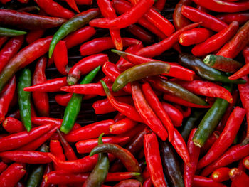 Full frame shot of red chili peppers