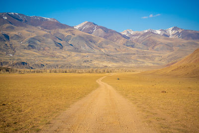 Scenic view of desert against sky