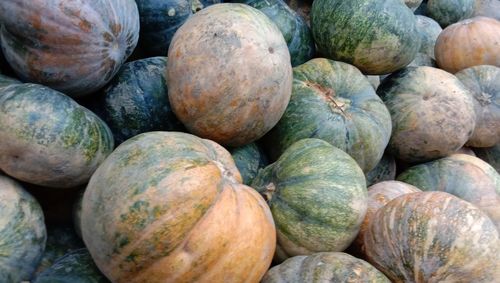 Full frame shot of pumpkins at market