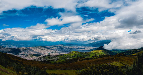 Panoramic view of landscape against sky