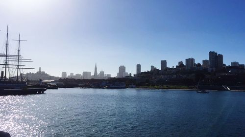 City skyline with waterfront