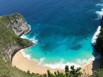 High angle view of sea