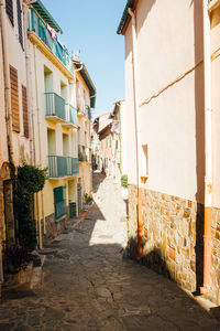 Alley amidst houses