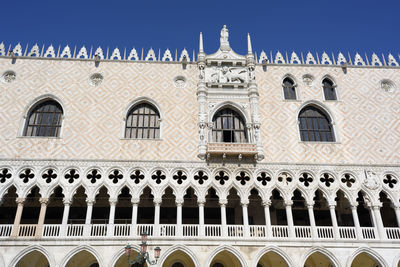 Low angle view of historical doge's palace  building