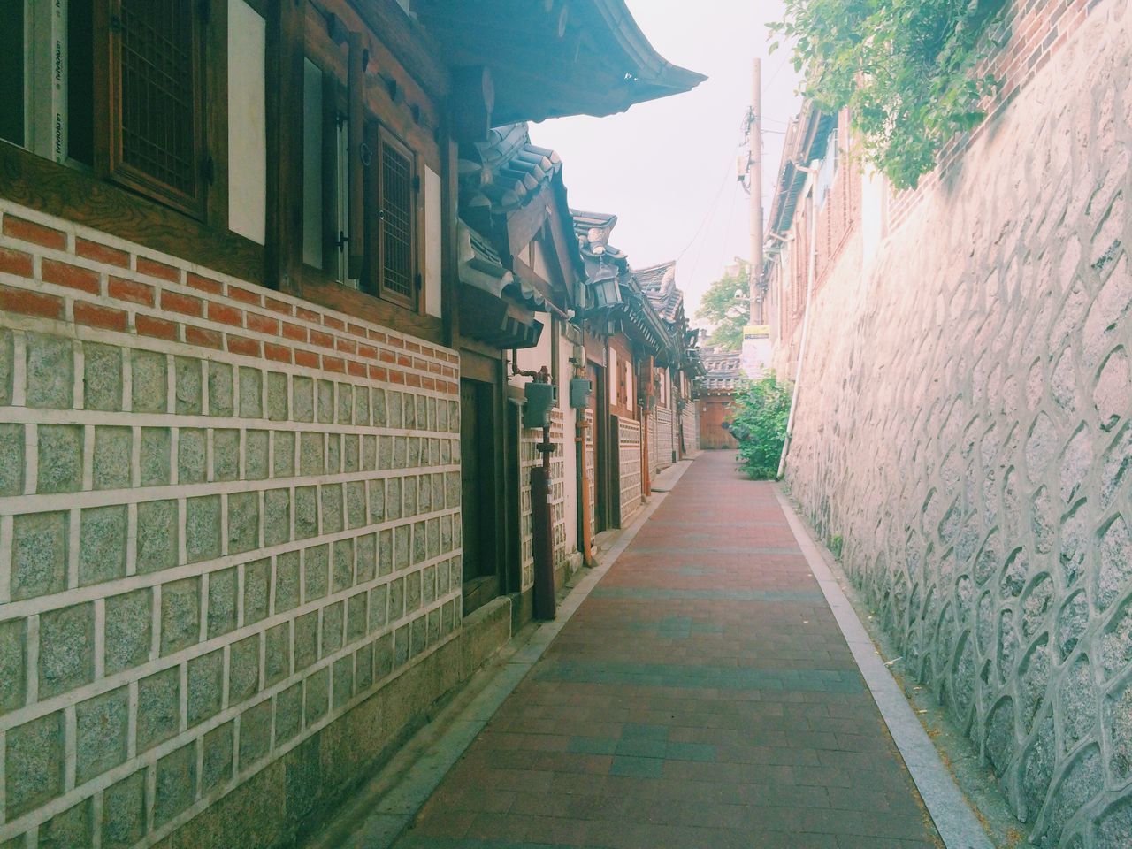 architecture, built structure, building exterior, the way forward, residential structure, house, residential building, narrow, building, tree, diminishing perspective, street, walkway, footpath, day, alley, outdoors, sunlight, shadow, pathway