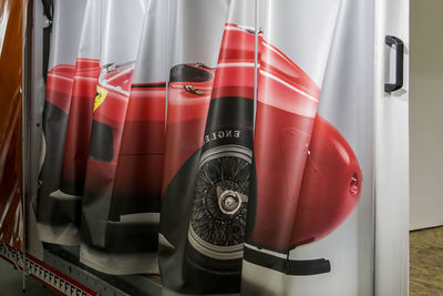 Close up of red objects