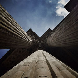 Low angle view of built structure against sky