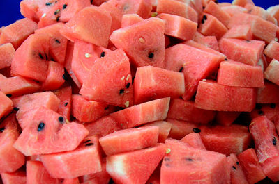 Full frame shot of chopped fruits