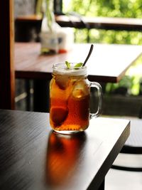 Close-up of drink on table