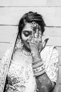 Portrait of beautiful young woman