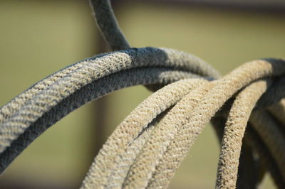 Close-up of rope on metal